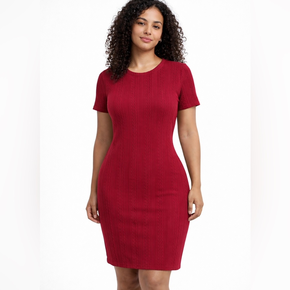 SHEIN Vibrant Red Midi Dress - Picture 4 of 4